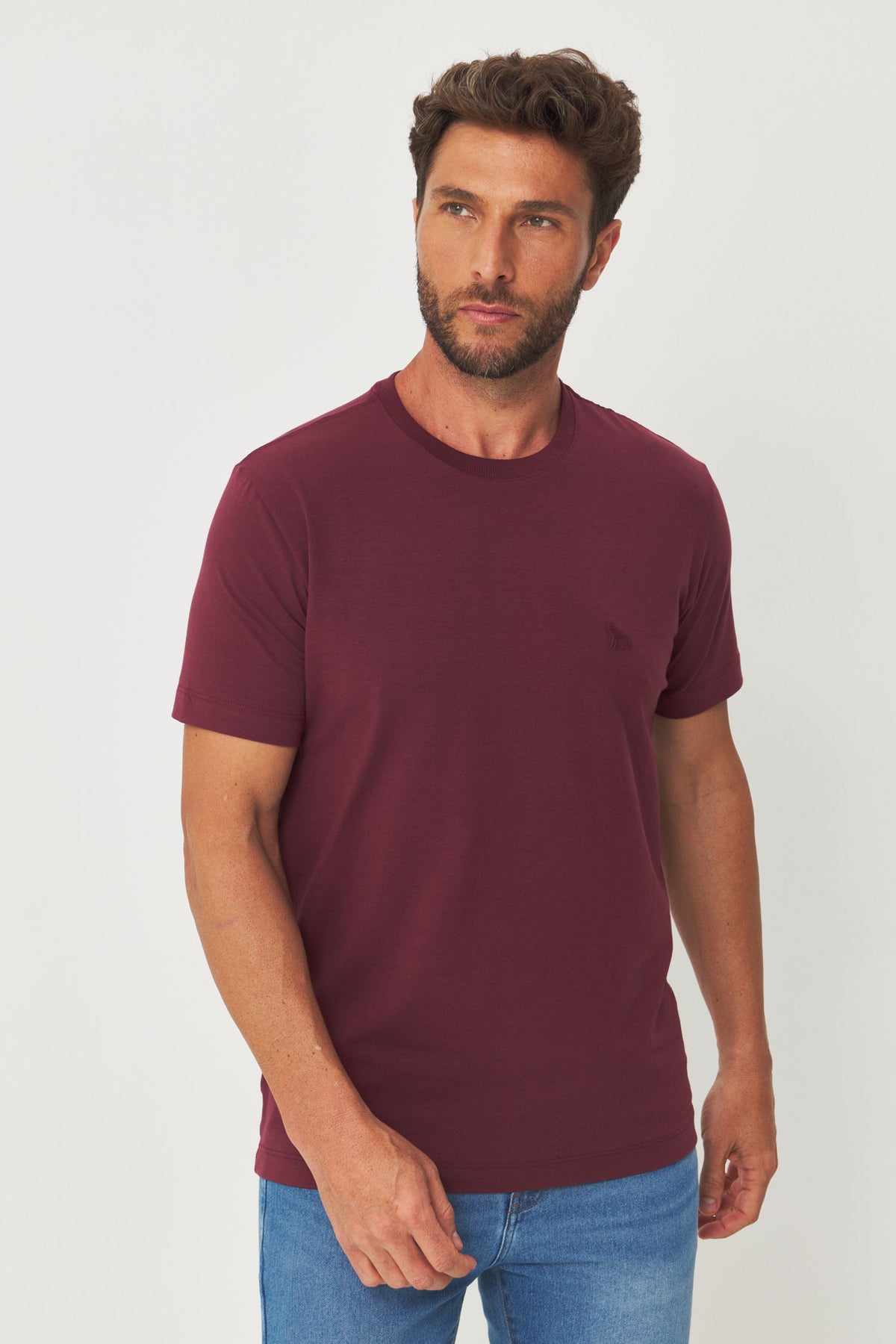 Camiseta Premium Lobo Bordado Masculina Acostamento Barca