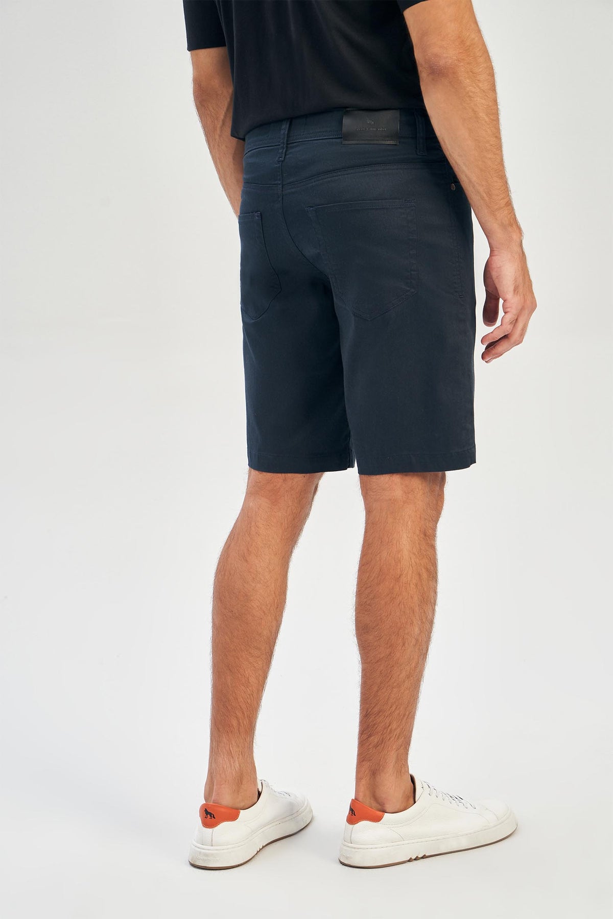 Bermuda Sarja Casual Masculina Acostamento Marinho