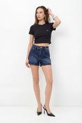 Shorts Jeans Classic ACT Feminino Jeans Escuro