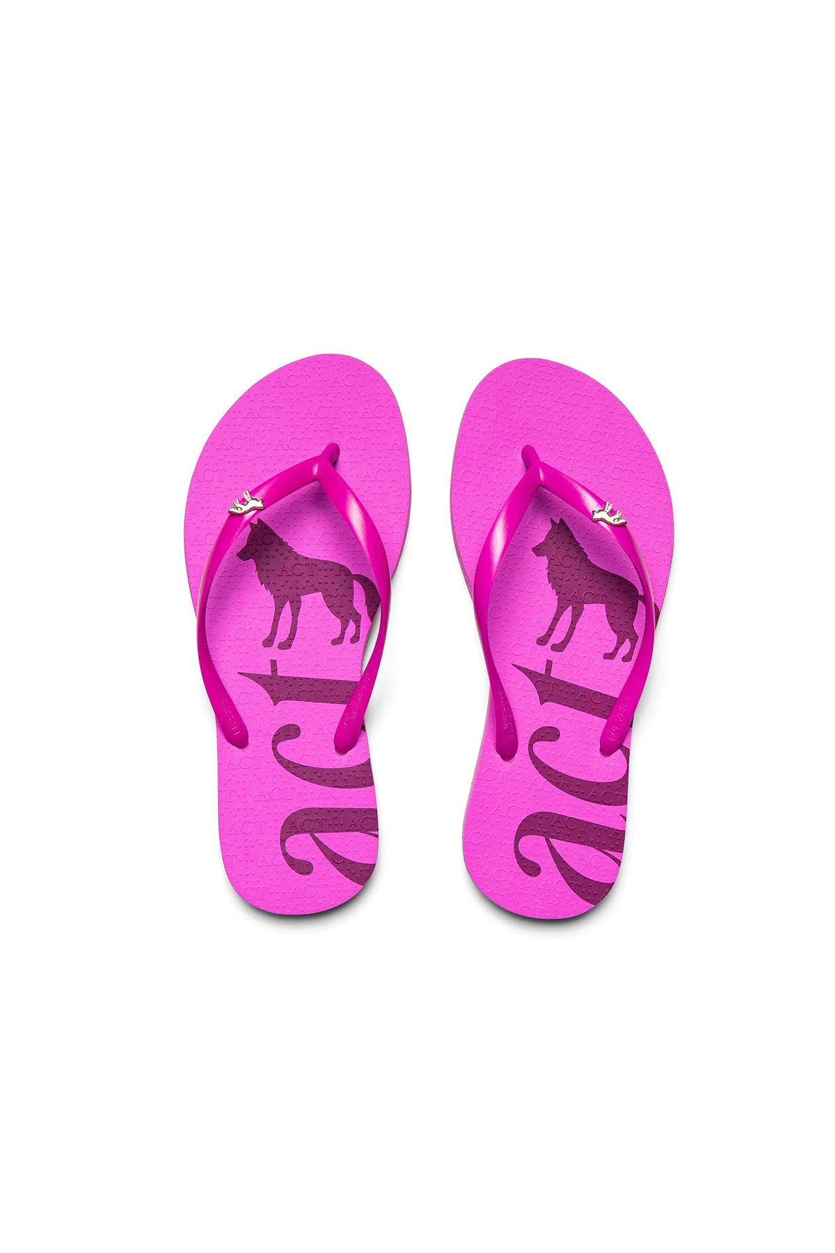 Chinelo Texturizado Letter Minimal ACT Feminino Roxo Neon