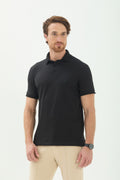 Polo Casual Basic Masculina Acostamento Preto