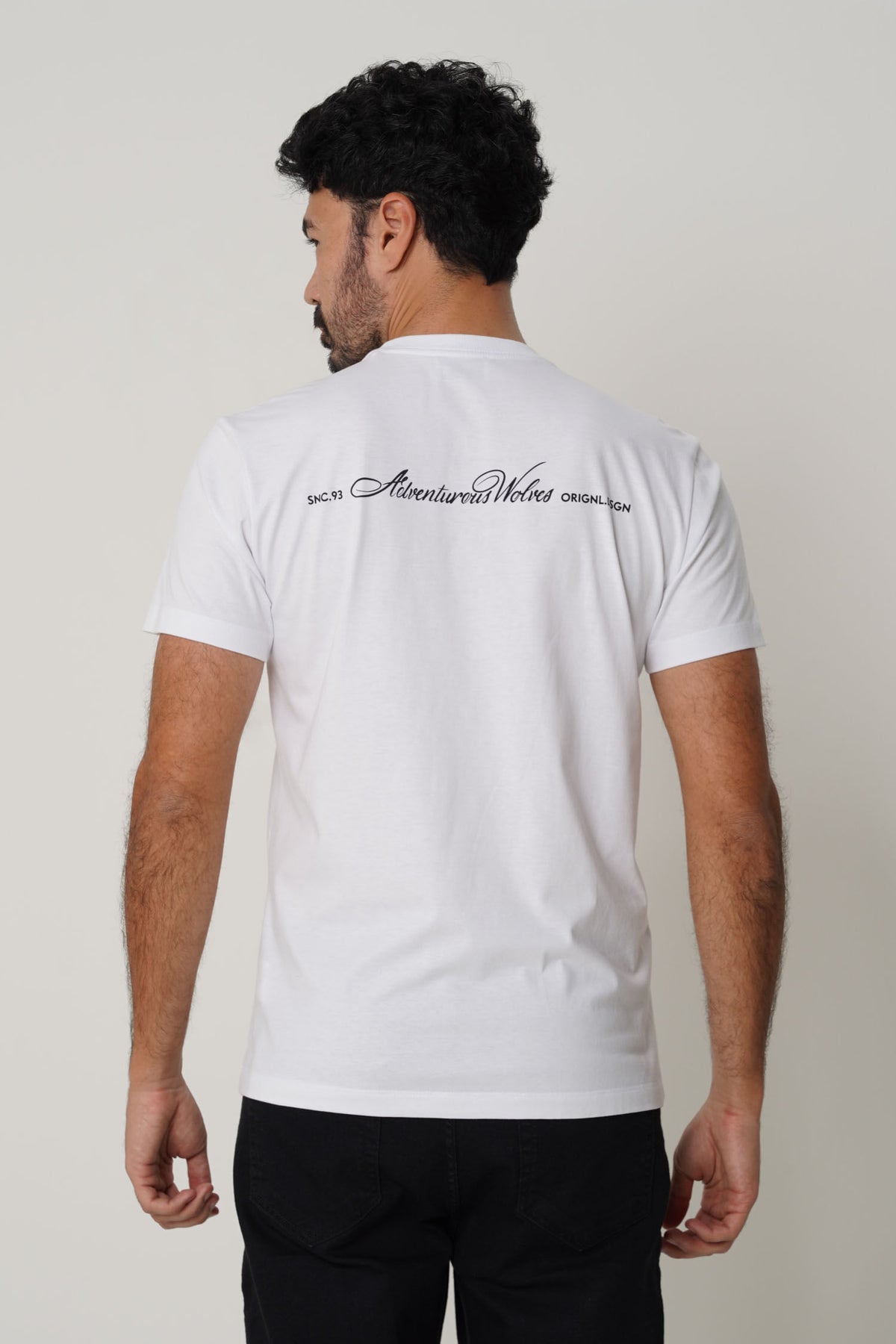 Camiseta Casual Graphic Masculina Acostamento Branco