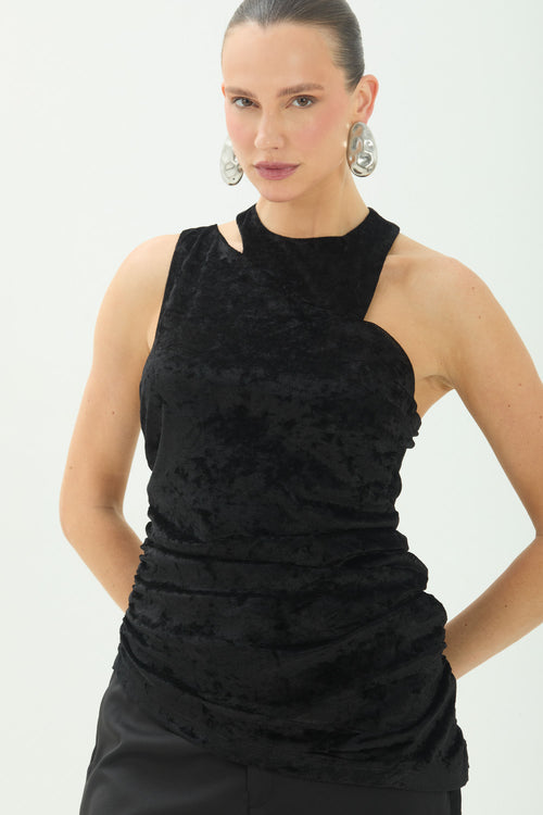 Blusa Assimétrica ACT Feminina Preto