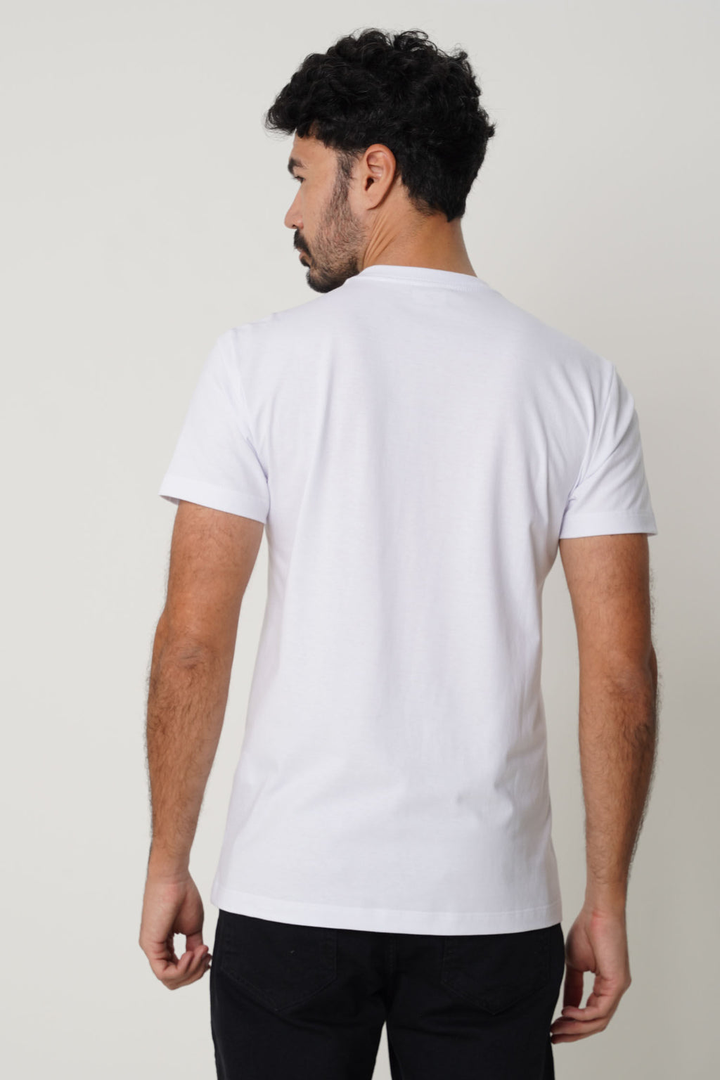 Camiseta Manga Curta Masculino Acostamento Branco
