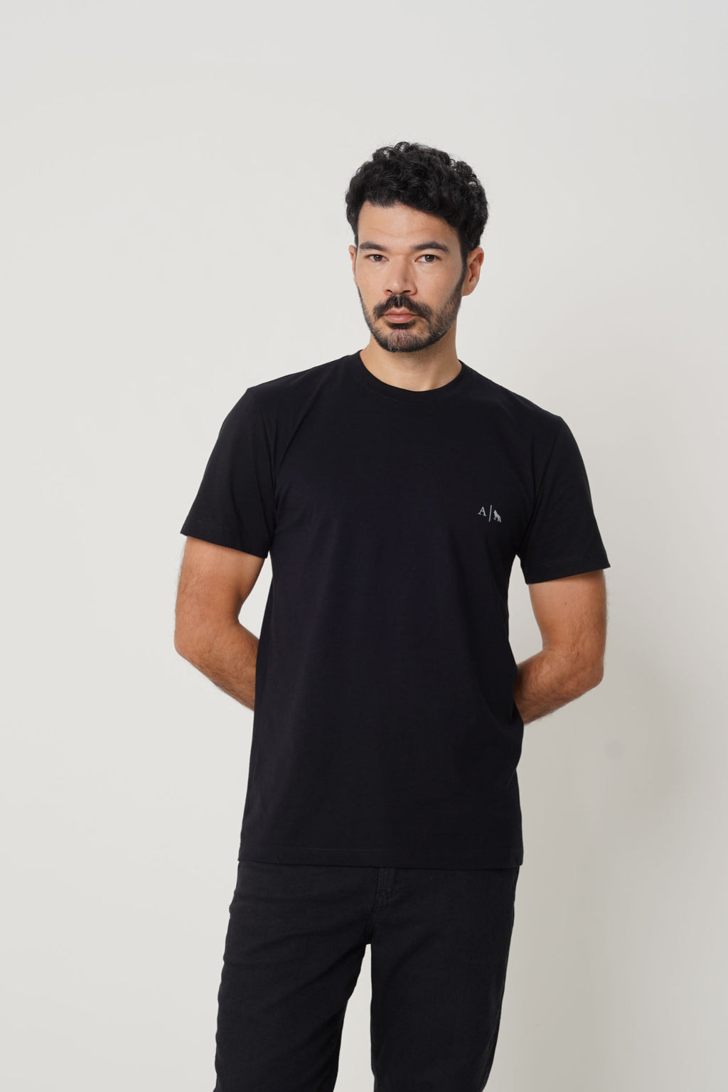 Camiseta Minimalista Masculina Acostamento Preto