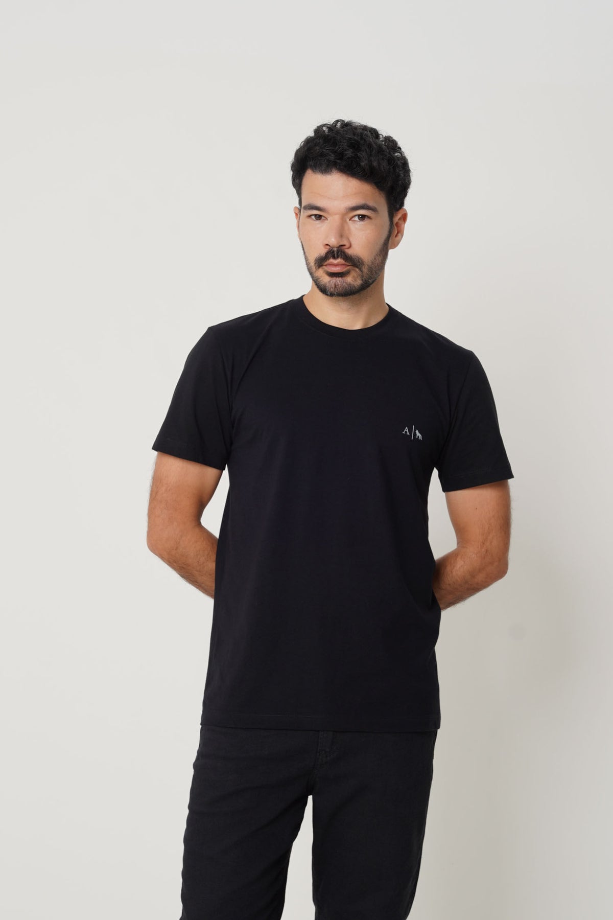 Camiseta Minimalista Masculina Acostamento Preto
