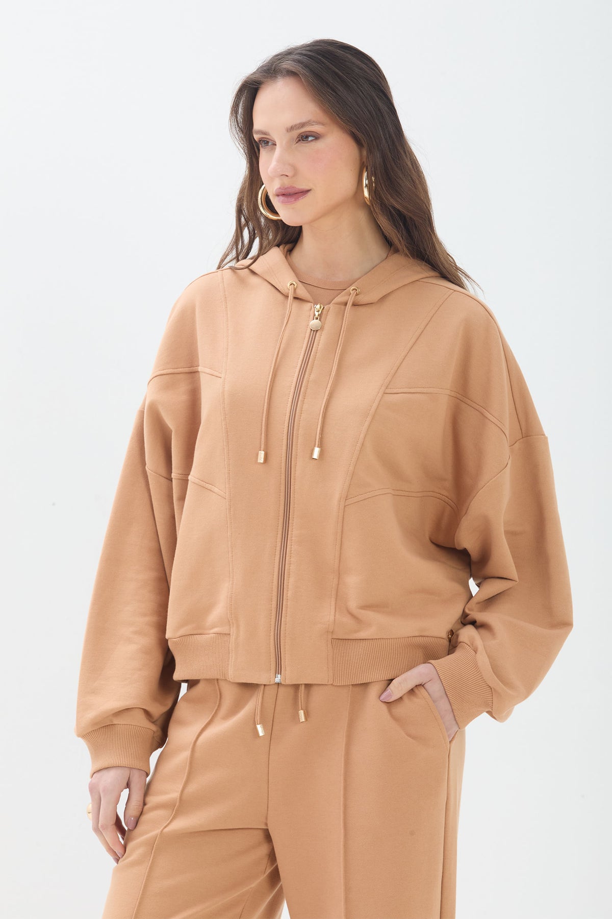 Jaqueta Moletom com Capuz ACT Feminino Fendi
