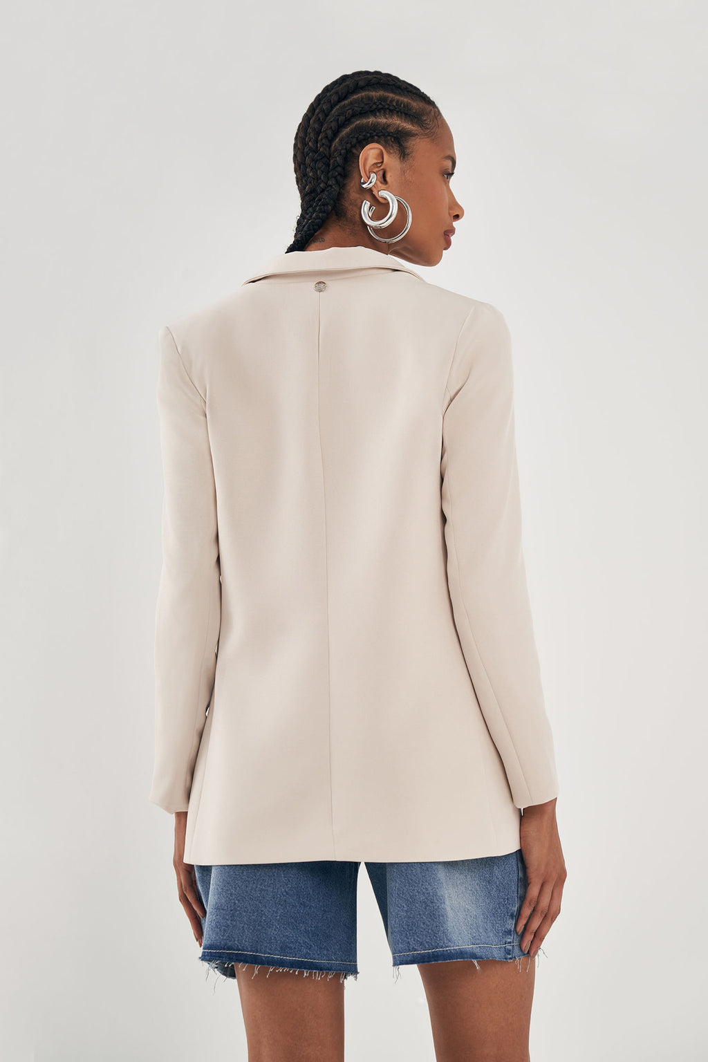 Blazer Alfaiataria Feminino Inblanche Areia