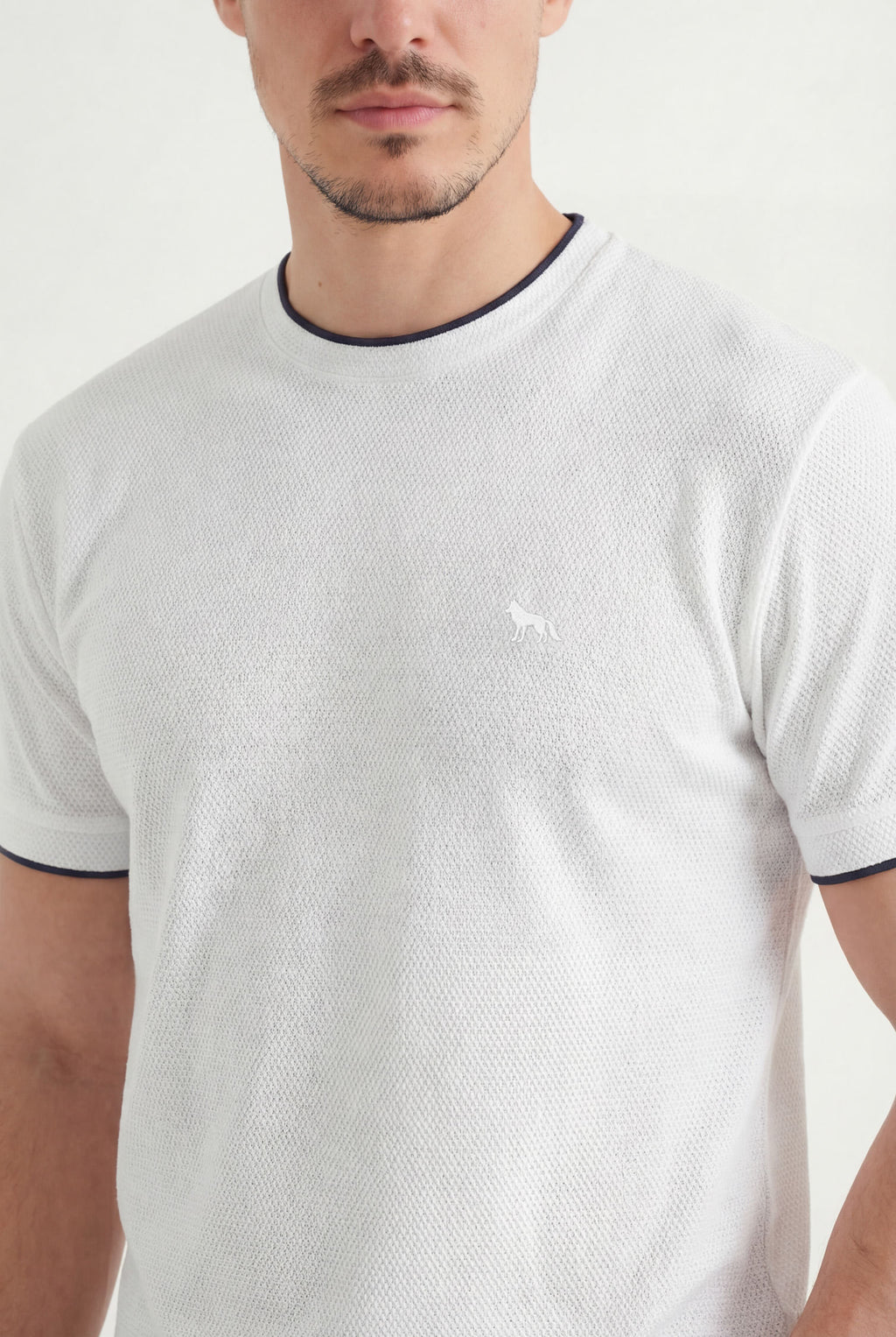 Camiseta Texturizada Masculina Acostamento Branco