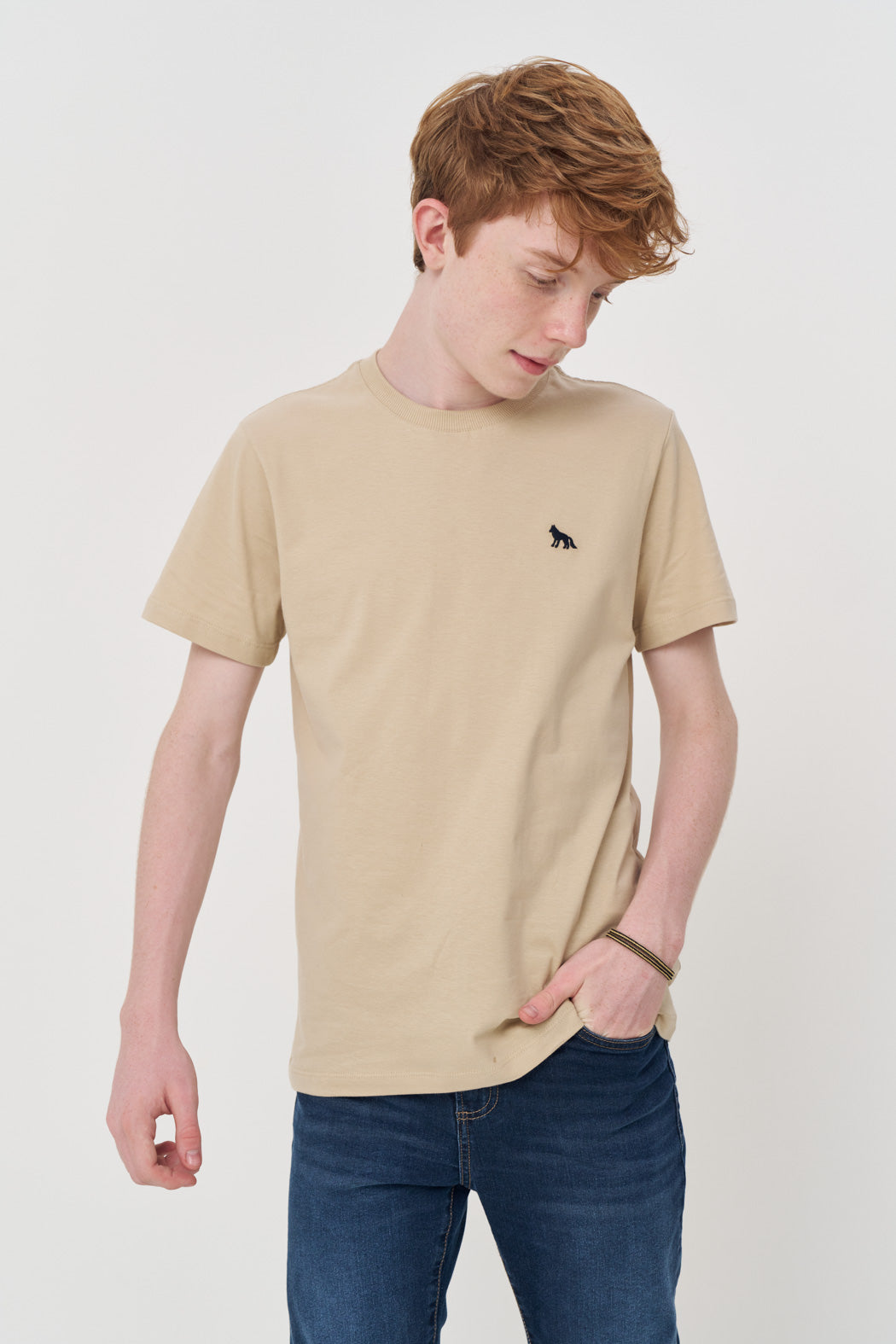 Camiseta Gola Redonda Menino Acostamento Next Verde Salvia