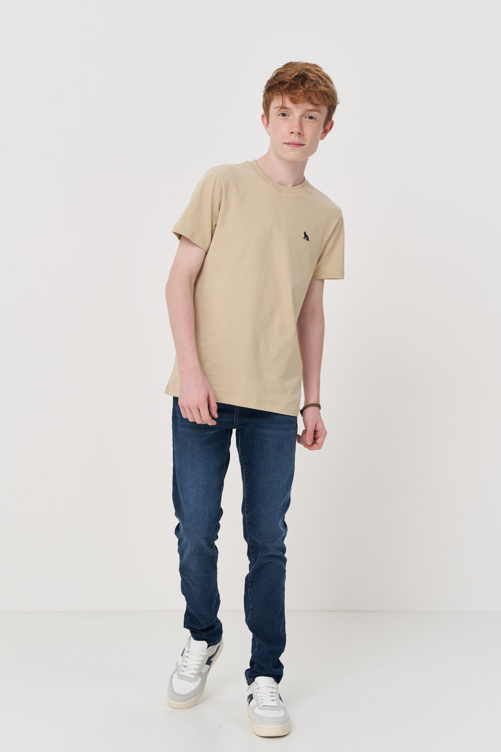 Camiseta Gola Redonda Menino Acostamento Next Verde Salvia
