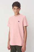 Camiseta Gola Redonda Menino Acostamento Next Rosado
