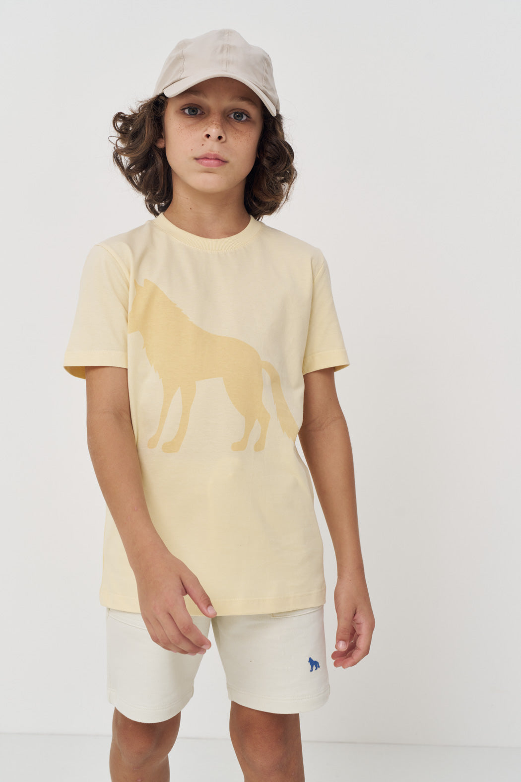 Camiseta Estampa Lobo Menino Acostamento Next Verde Salvia