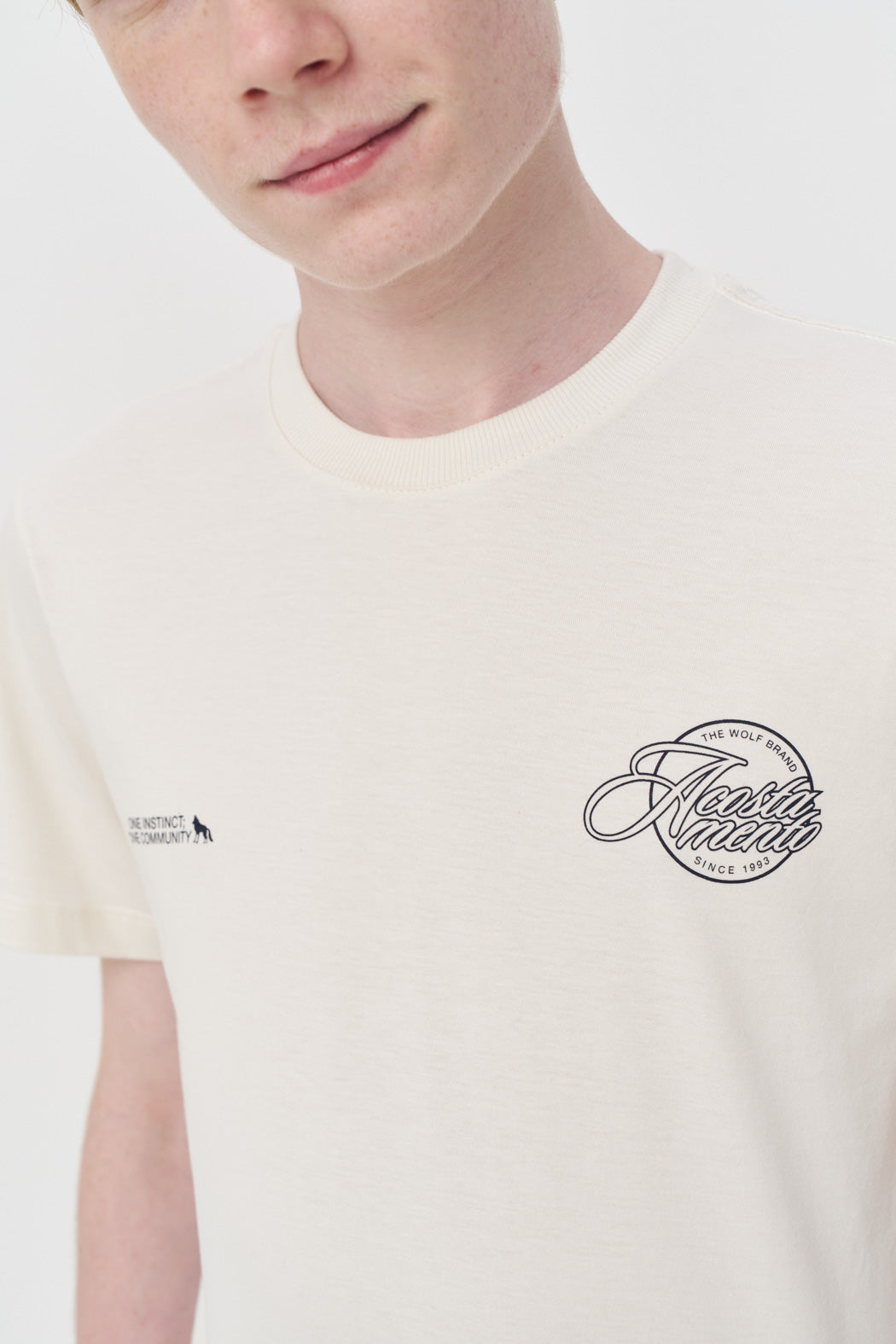 Camiseta Casual Estampada Menino Acostamento Next Capuccino