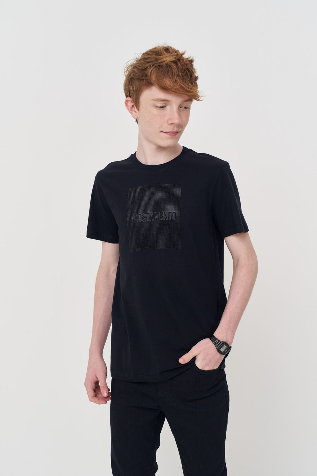Camiseta Minimalista Menino Acostamento Next Rosado