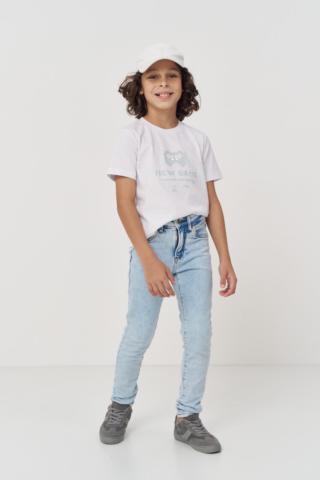 Calça Jeans Skinny Menino Acostamento Next Jeans Claro