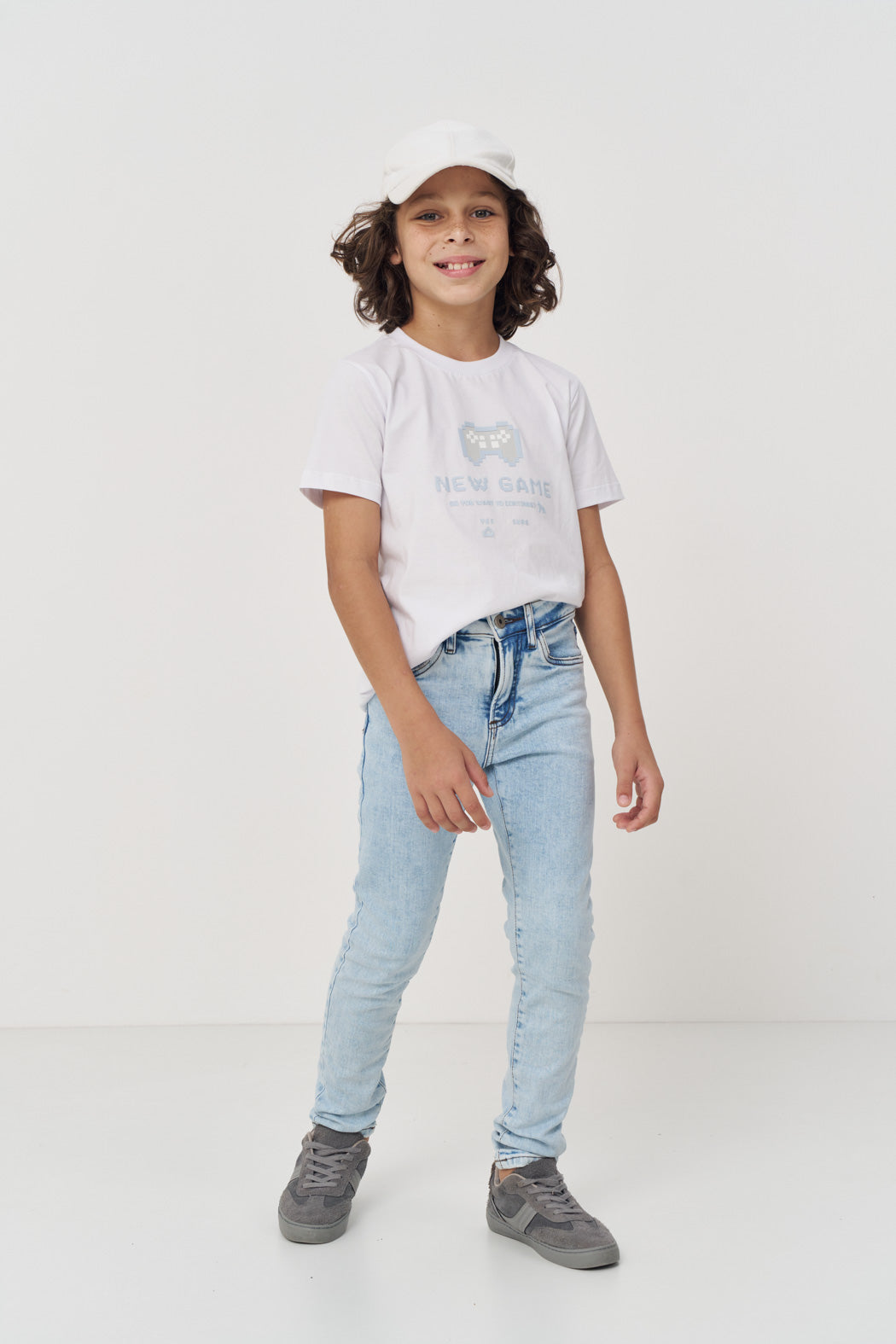 Calça Jeans Skinny Menino Acostamento Next Jeans Claro