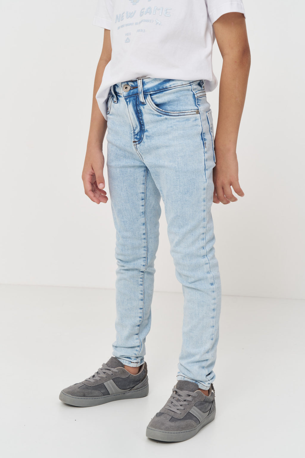 Calça Jeans Skinny Menino Acostamento Next Jeans Claro