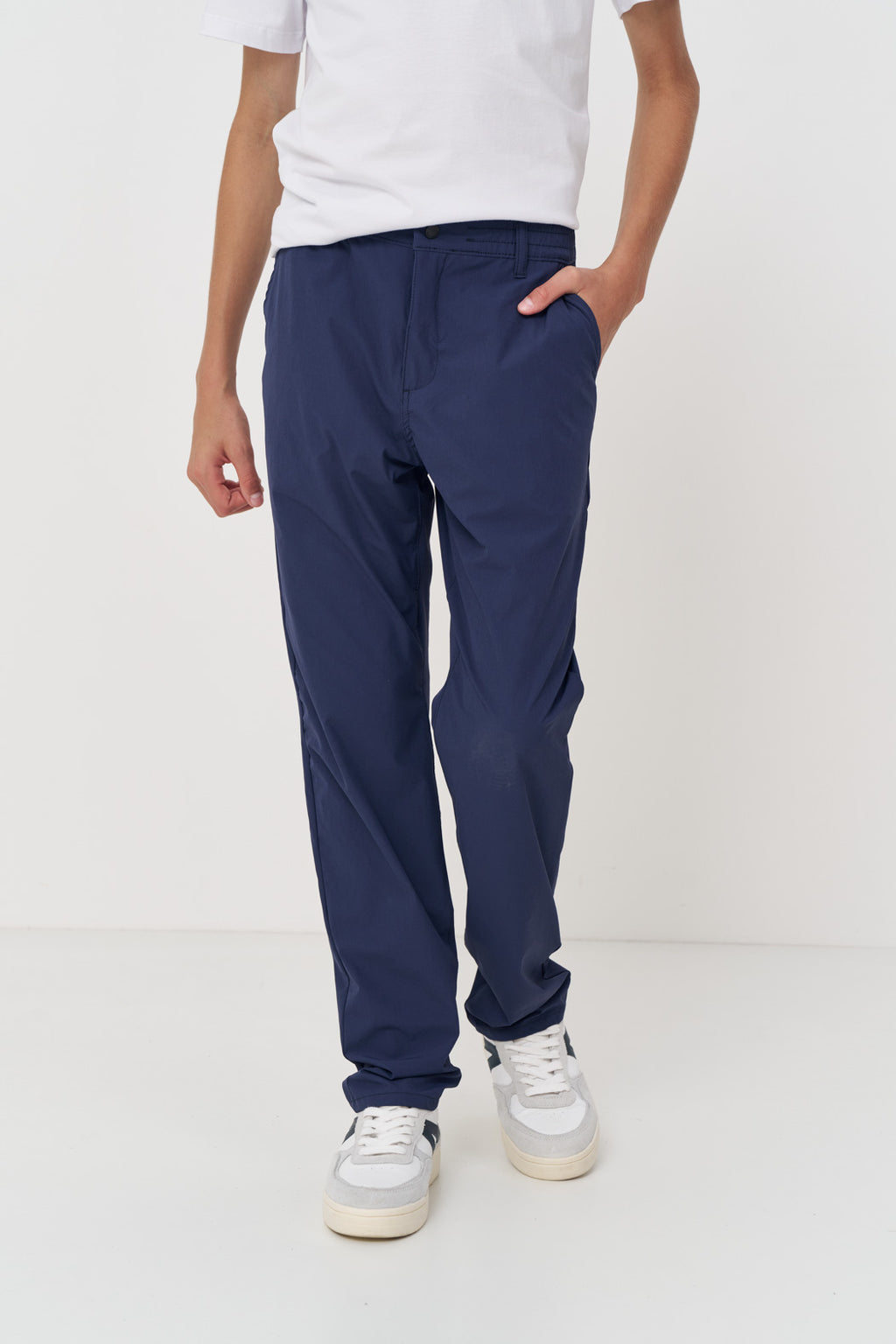 Calça Chino Rock Tech Menino acostamento Next Marinho