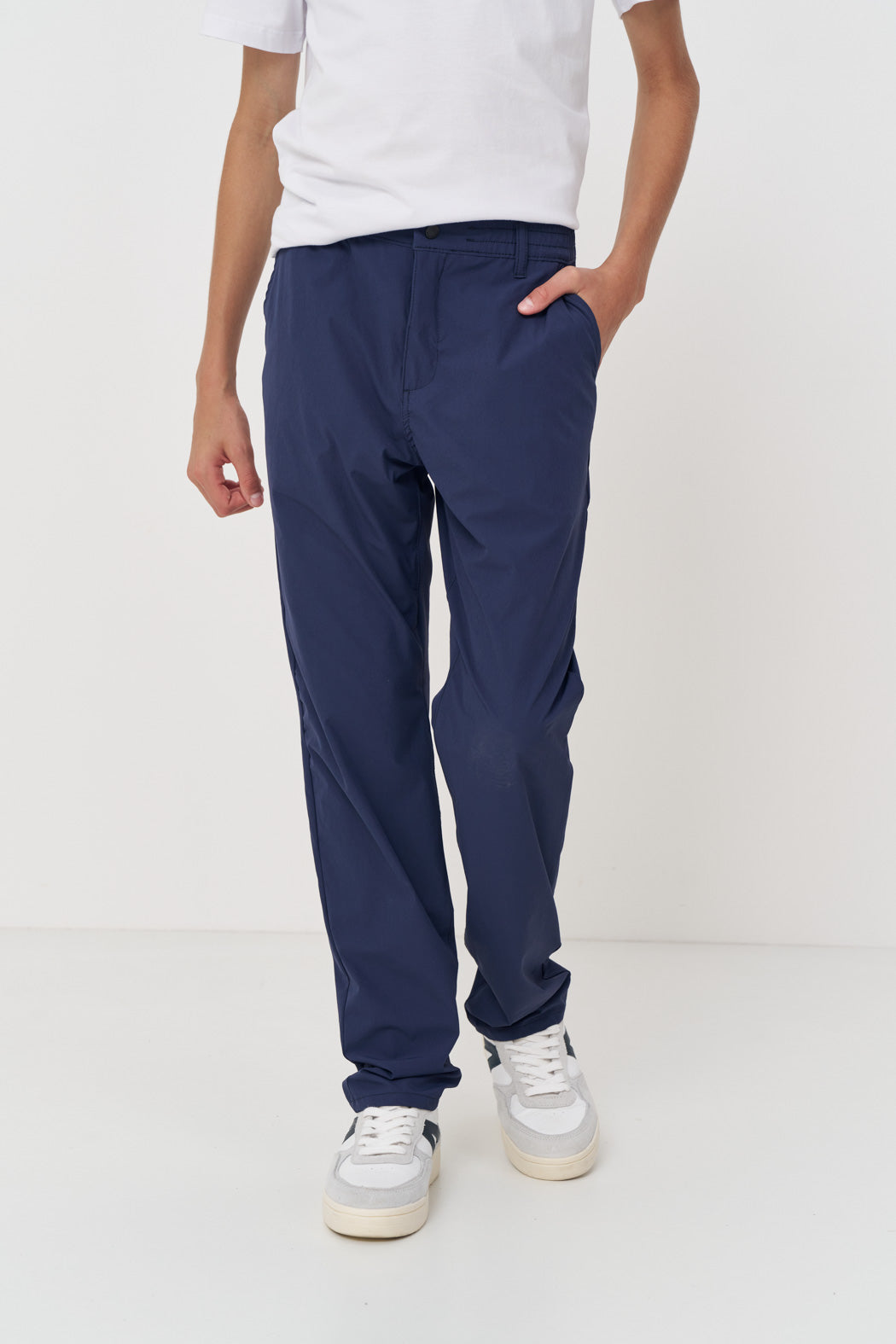 Calça Chino Rock Tech Menino acostamento Next Marinho