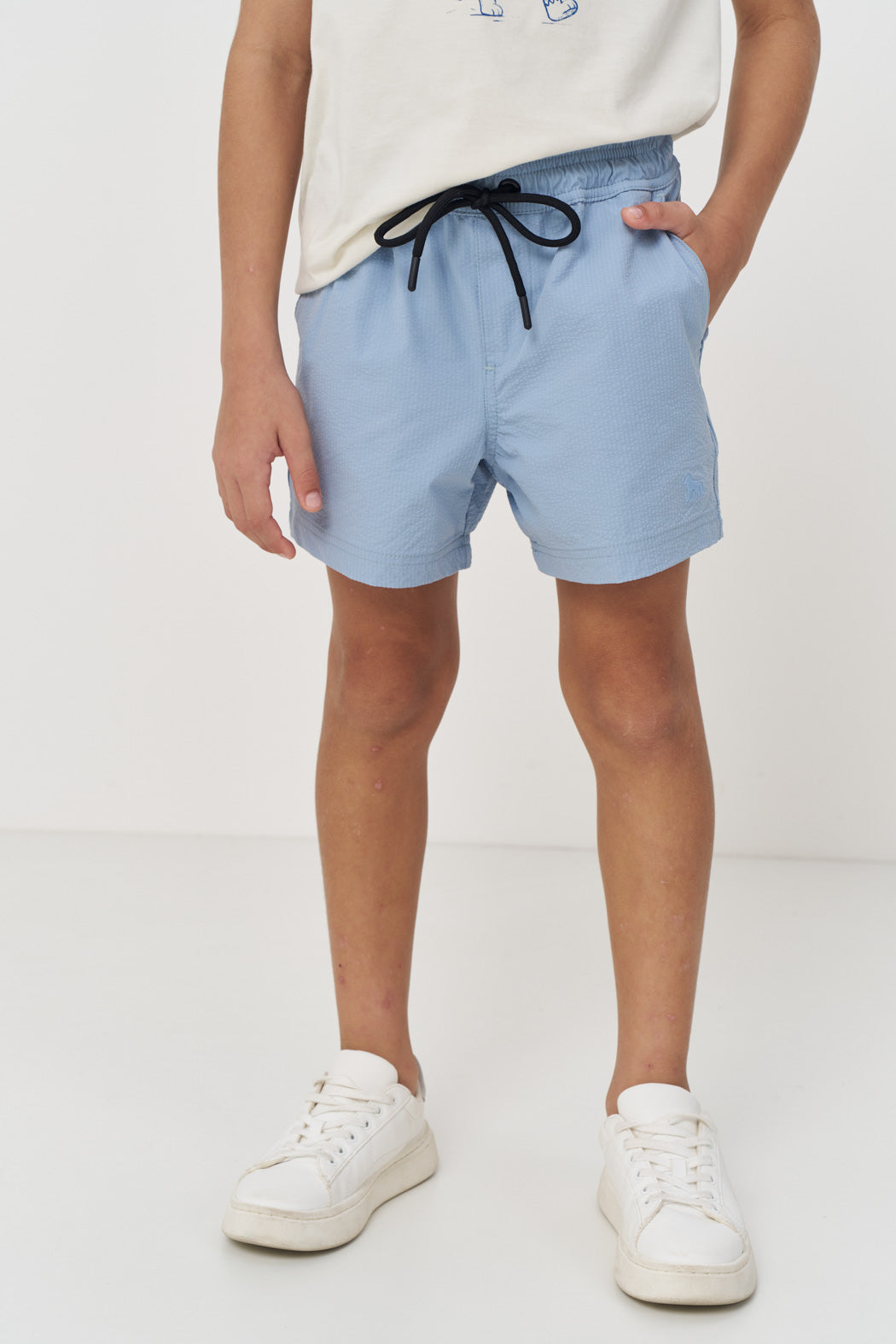 Short Sport Nylon Menino Acostamento Next Azul