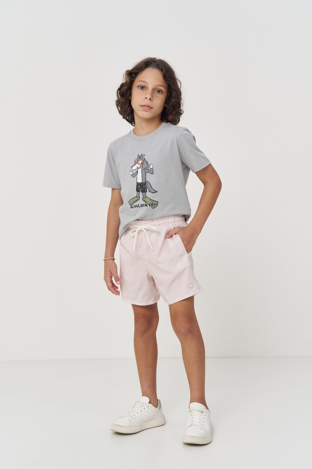 Short Casual Menino Acostamento Next Anarruga Rosa