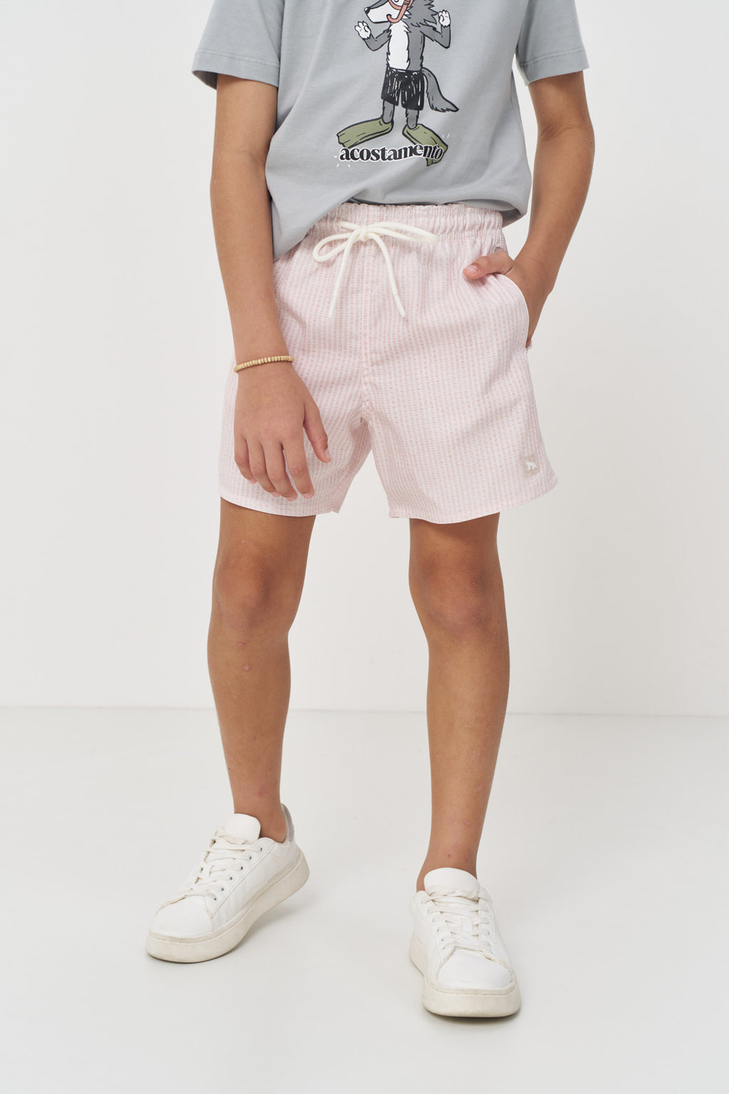 Short Casual Menino Acostamento Next Anarruga Rosa