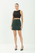 Saia Jeans Curta ACT Feminina Deep Forest