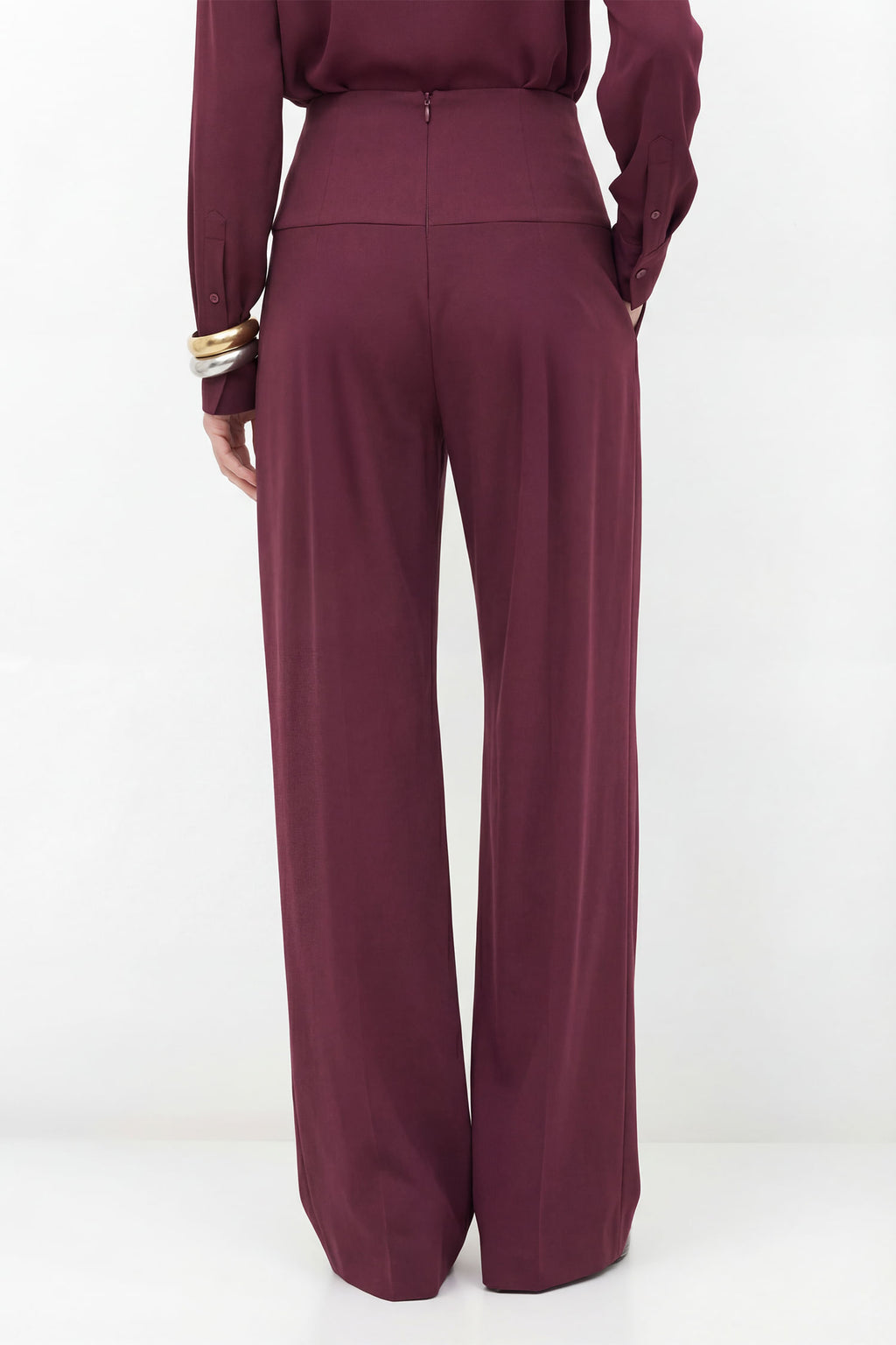 Calça Alfaiataria Cintura Alta ACT Feminina Deep Ruby
