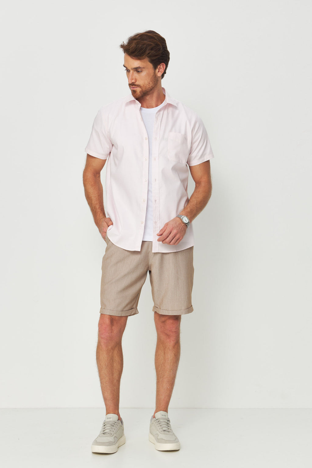 Bermuda Alfaiataria Masculina Acostamento Duna