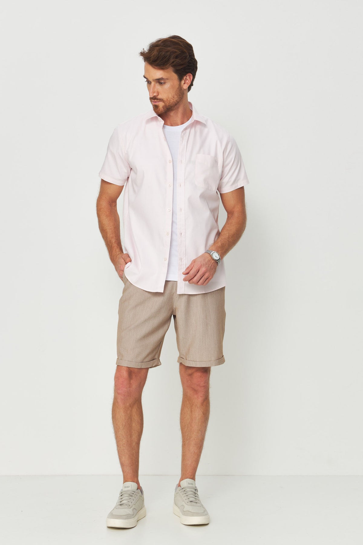Bermuda Alfaiataria Masculina Acostamento Duna