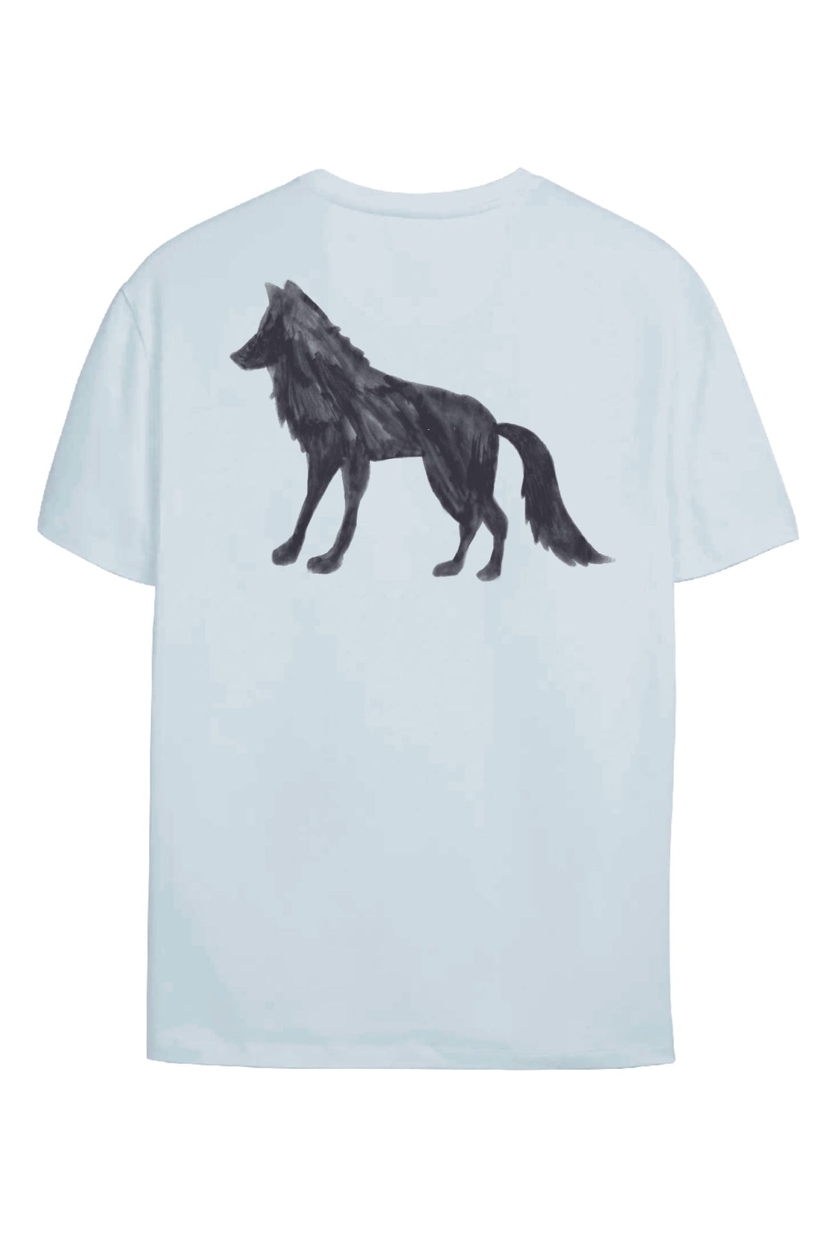 Camiseta Lobo Costas Masculina Oversize Acostamento Azul Maresia
