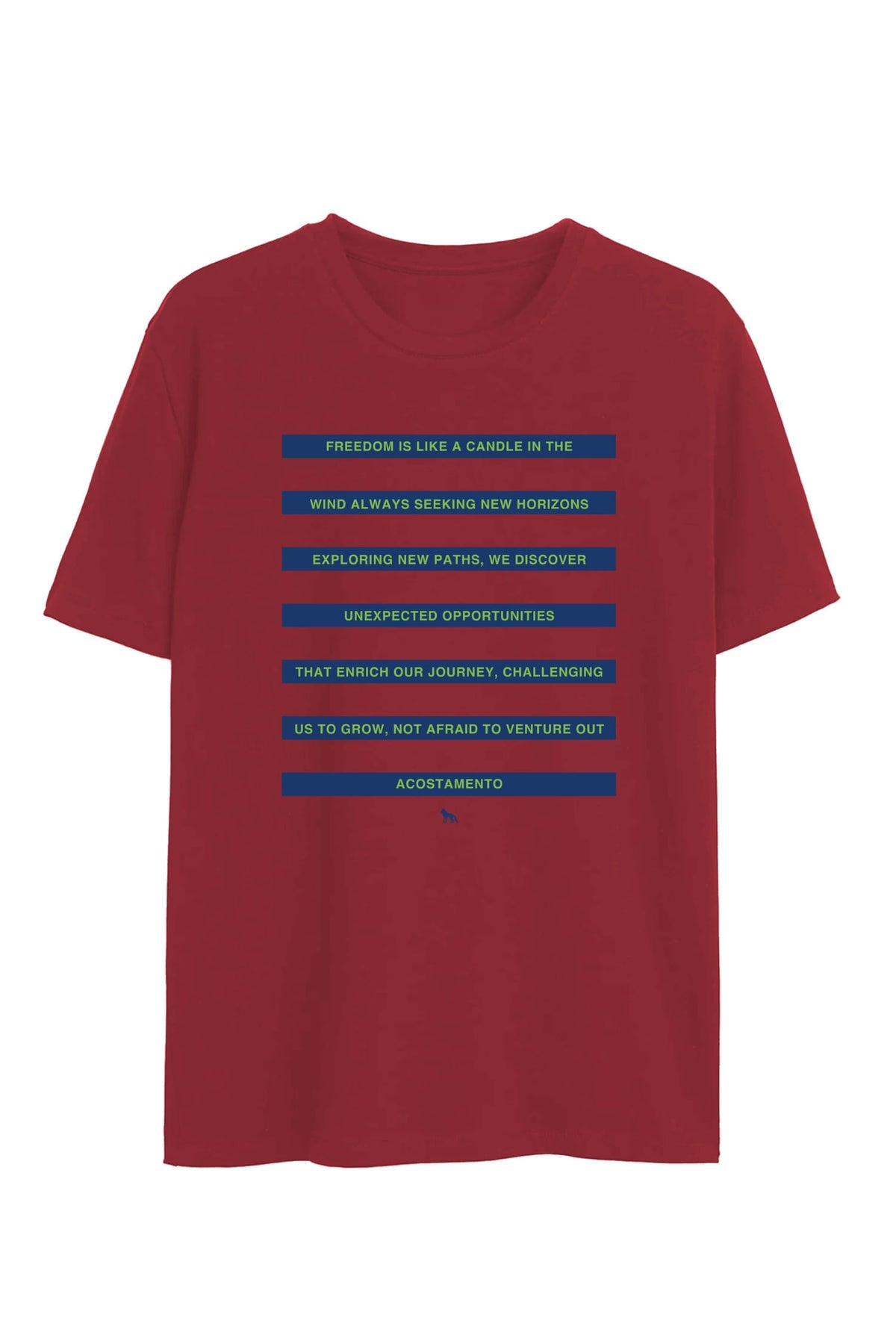Camiseta New Horizons Masculina Oversize Acostamento Vermelho Hibisco