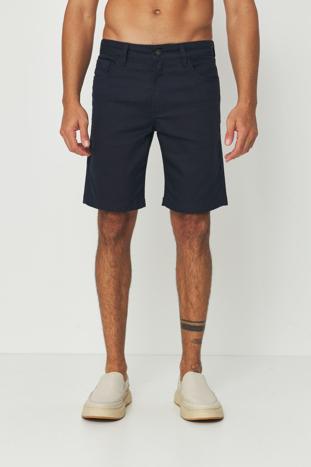 Bermuda Sarja Andrews Masculina Acostamento Marinho
