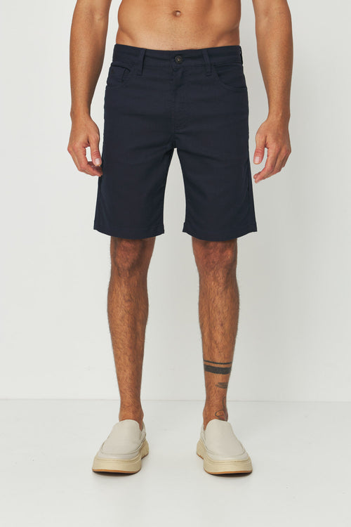 Bermuda Sarja Andrews Masculina Acostamento Marinho