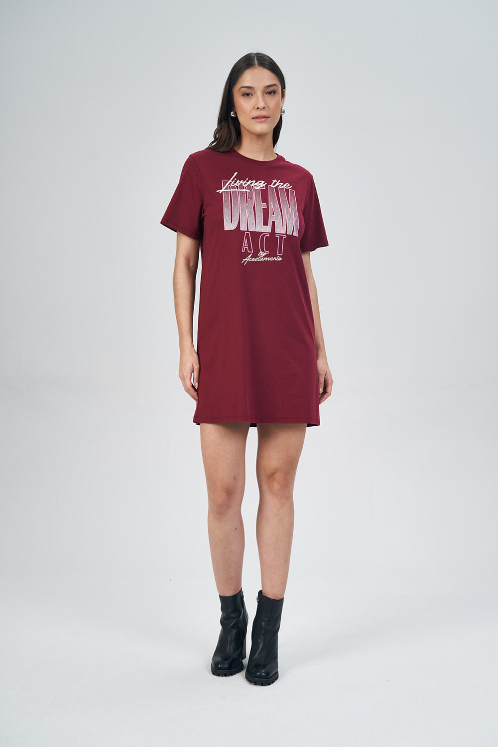 Vestido T-Dress Dream ACT Feminino Acostamento Preto