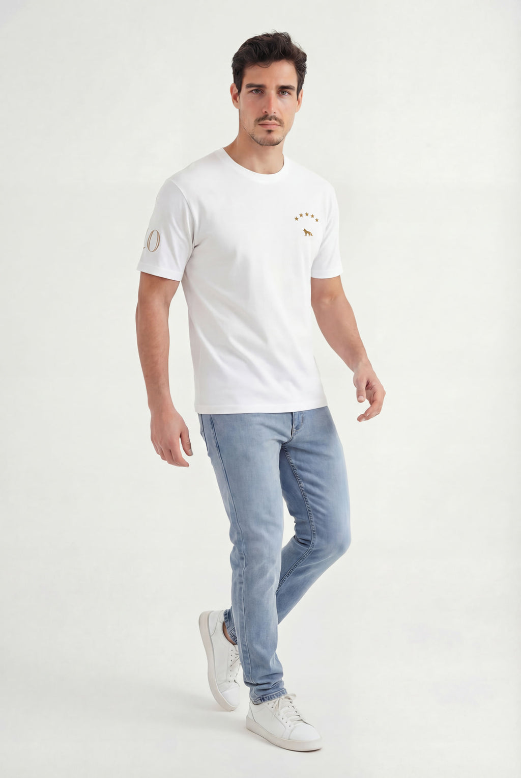 Camiseta Copa Estampa Costas Masculina Acostamento Branco