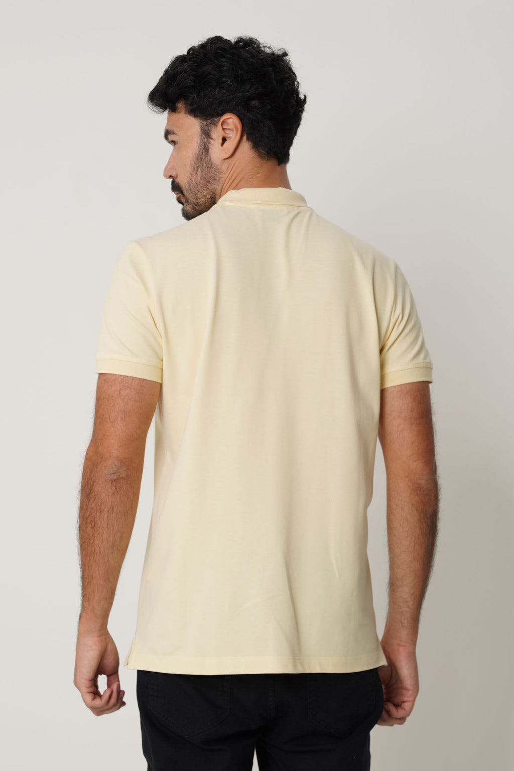 Polo Casual Basic Masculina Acostamento Amarelo Sunlight