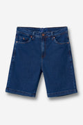 Bermuda Jeans Clássica Masculina Acostamento Jeans Escuro