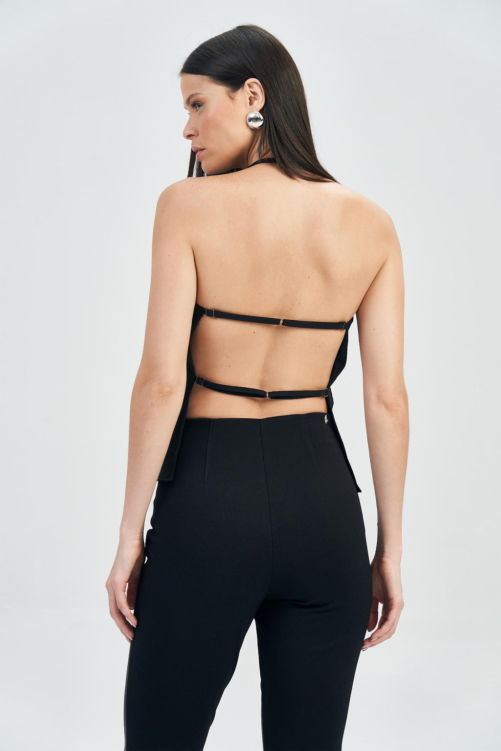 Blusa Black Costas Abertas Feminina Acostamento Preto