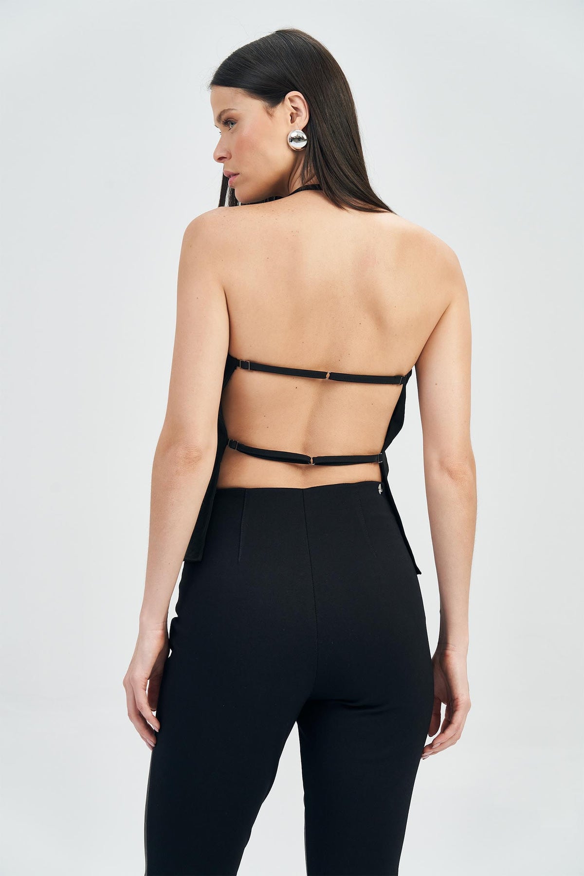Blusa Black Costas Abertas Feminina Acostamento Preto