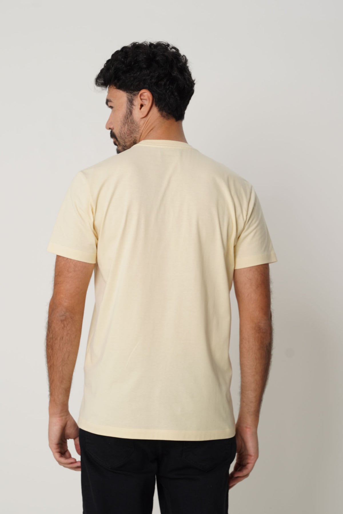 Camiseta Lobo Lettering Masculina Acostamento Amarelo Sunlight