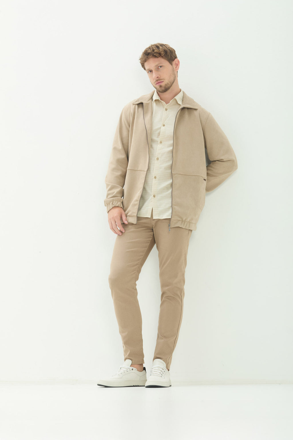 Calça Sarja Skinny Masculina Acostamento Khaki