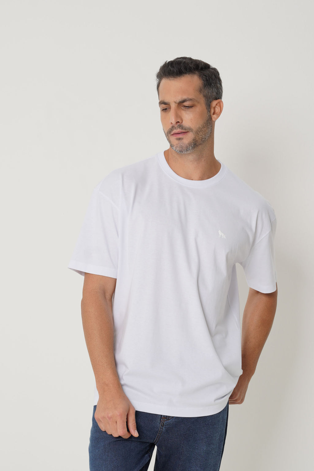 Camiseta Big Shirt Masculina Acostamento Branco