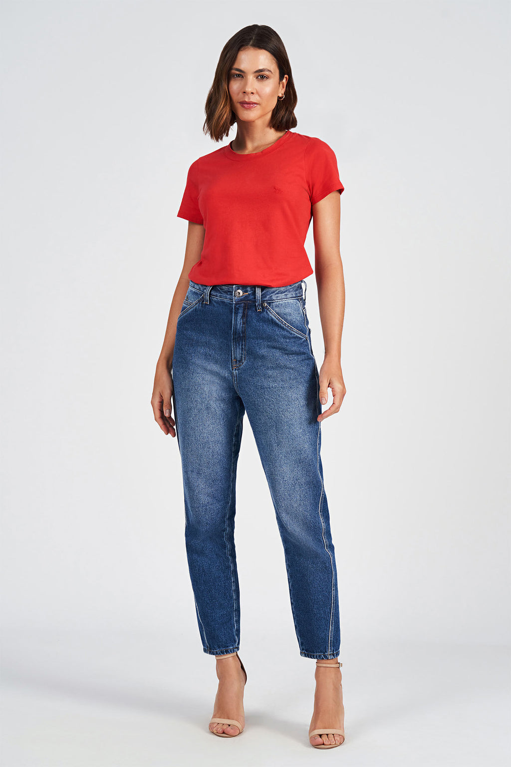 T-Shirt Wolf Fashion Feminina Acostamento Vermelho Hibisco