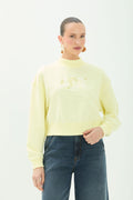 Blusão Moletom Com Bordado ACT Feminino Light Yellow