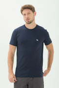 Camiseta Básica Casual Masculina Acostamento Marinho