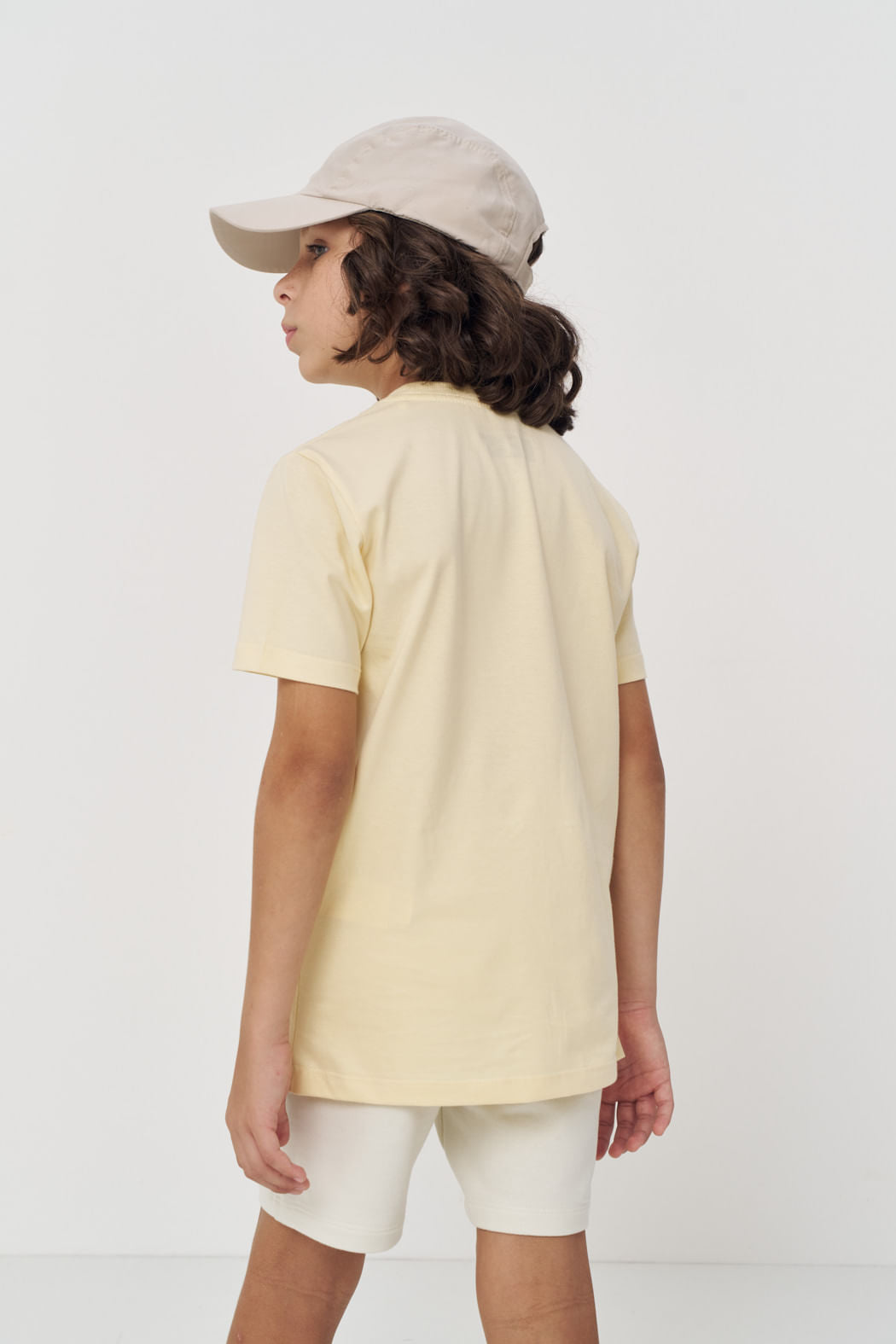 Camiseta Estampa Lobo Menino Acostamento Next Amarelo Sunlight