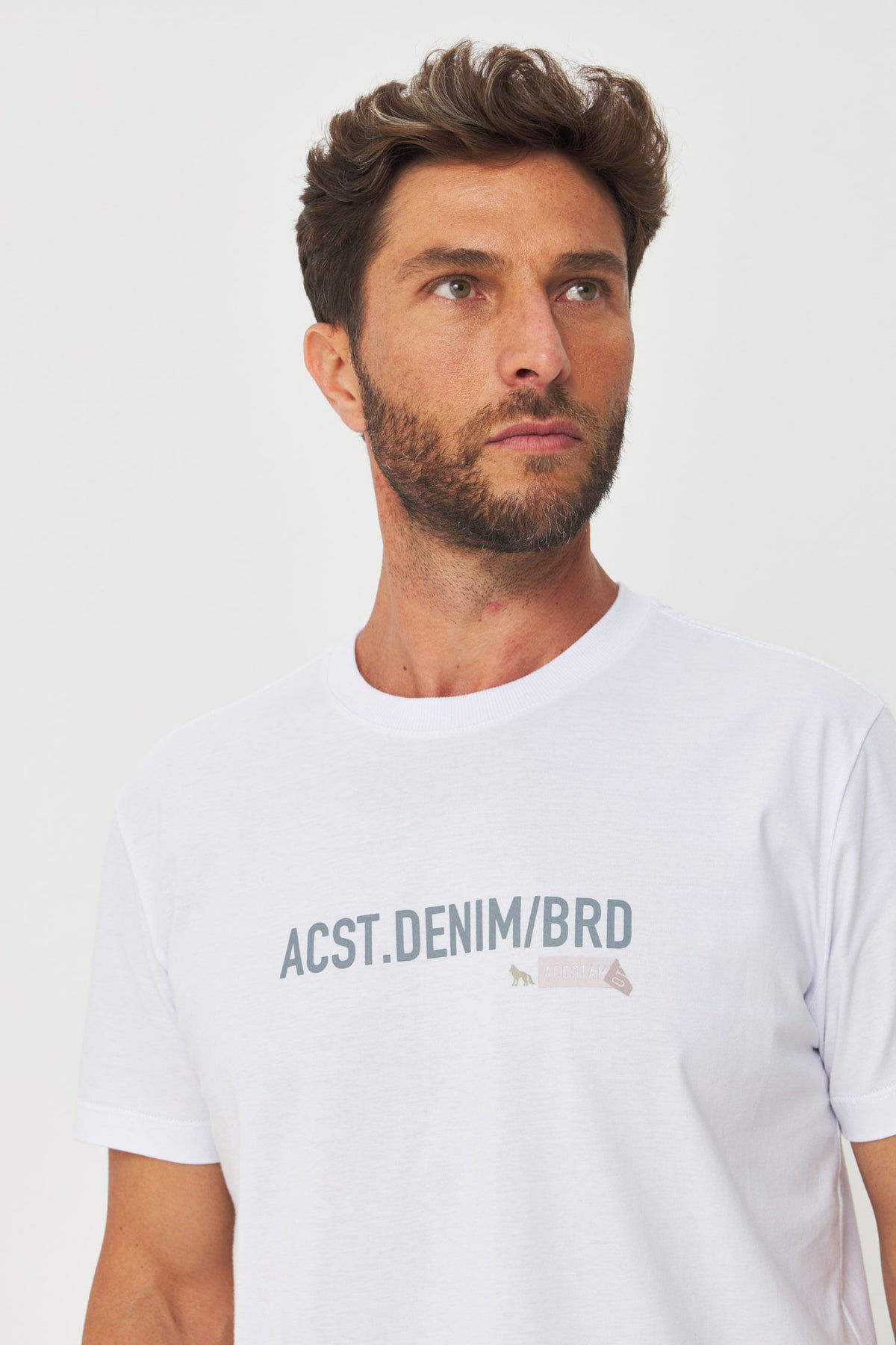 Camiseta Estilo Urbano Masculina Acostamento Branco