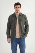 Camisa Utilitária Manga Longa Masculina Acostamento Verde Mesclado